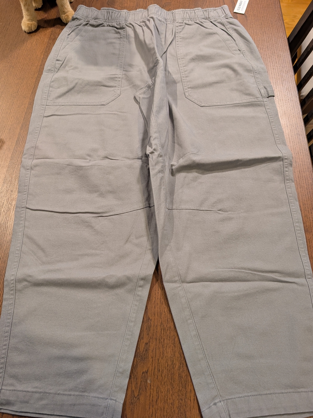 Old Navy Women's Light Gray Elastic-Waist Capris